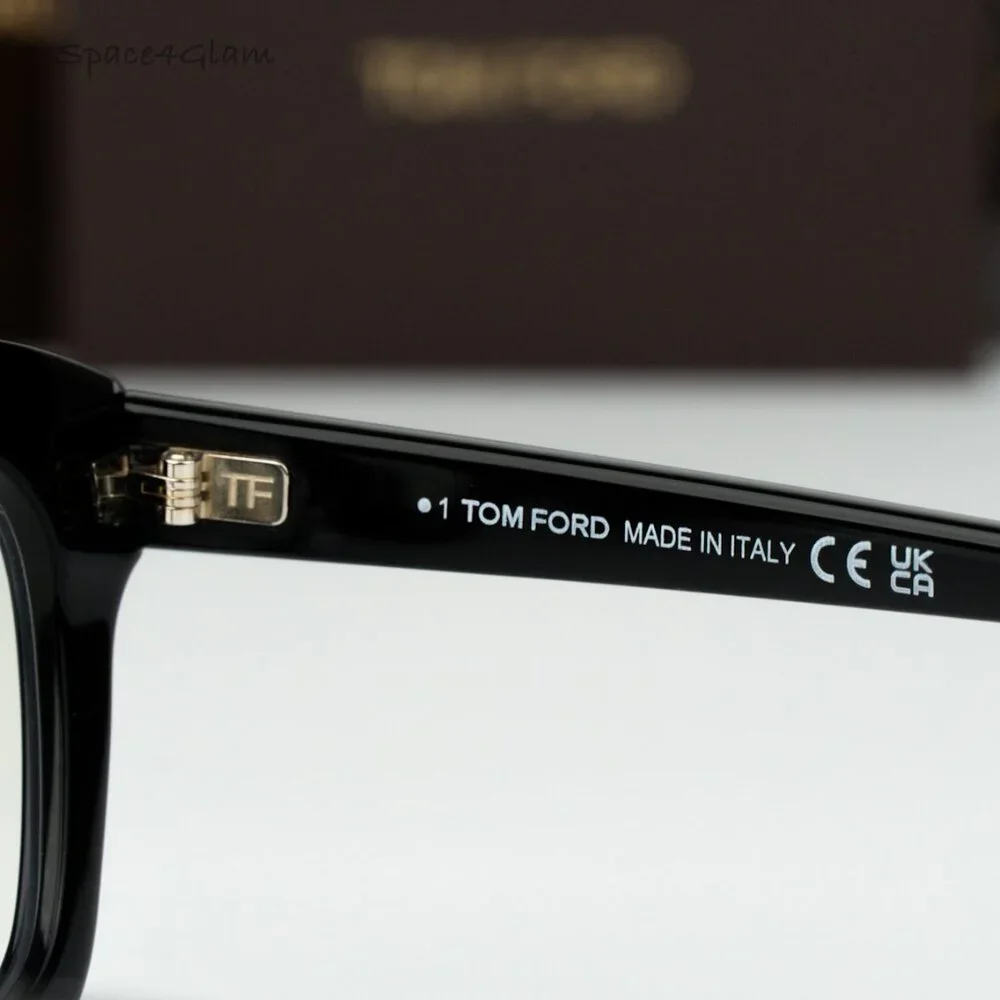 Tom Ford Women Eyeglasses Black Blue Light Block Square FT5961-B 001 BRAND NEW